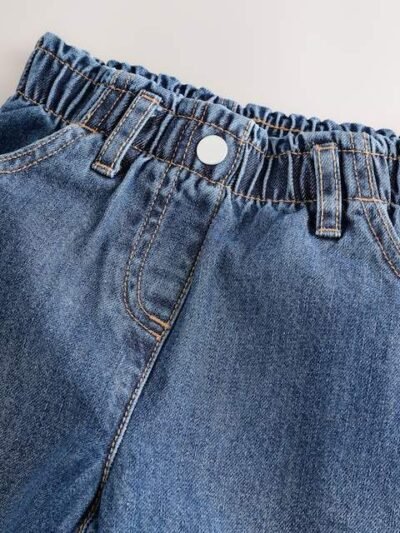 Dark Blue Mouse Embroidered Jeans