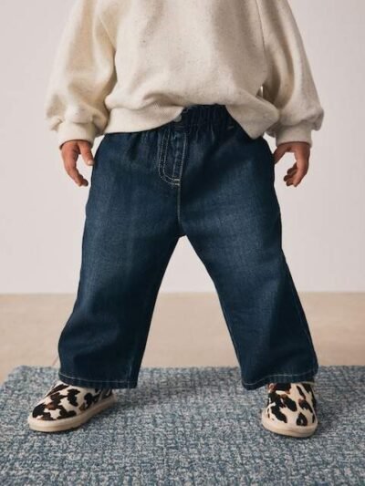 Denim Dark Wash Wide Leg Jeans