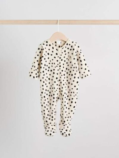 Neutral Baby Micro Fleece Two Way Zip Sleepsuits 2 Pack