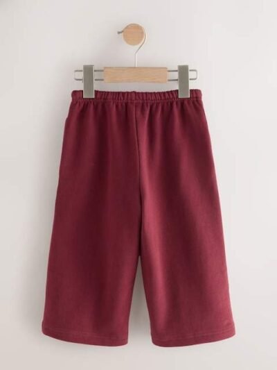 Burgundy Red Wide Leg Sweat Joggers