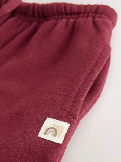Burgundy Red Wide Leg Sweat Joggers