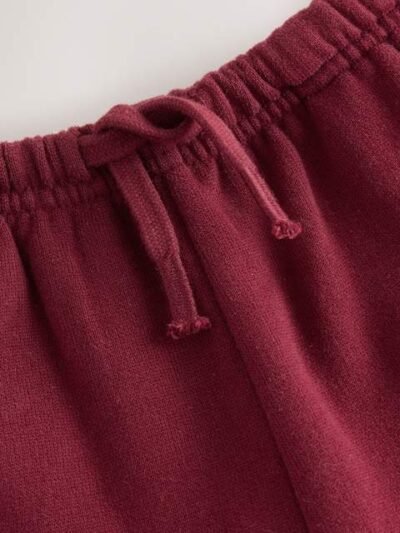 Burgundy Red Wide Leg Sweat Joggers
