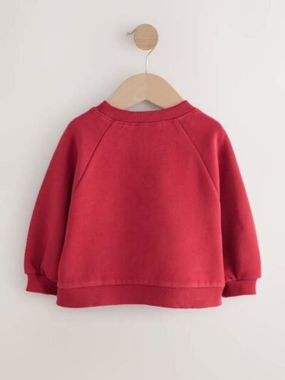 Burgundy Red Happy Christmas Crew Neck Sweatshirt