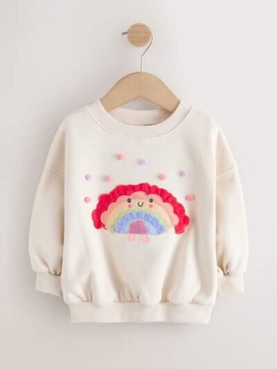 Cream Rainbow Taco Crew Neck Sweatshirt