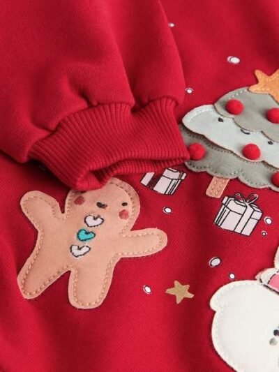 Red Christmas Characters Sweatshirt & Leggings Set