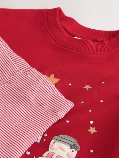 Red Christmas Characters Sweatshirt & Leggings Set