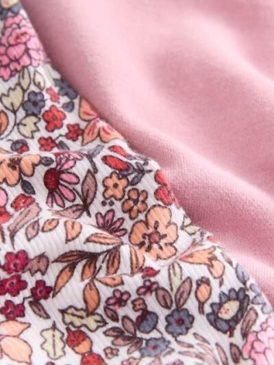 Pink Deer & Bunny Sweatshirt and Flare Leggings Set