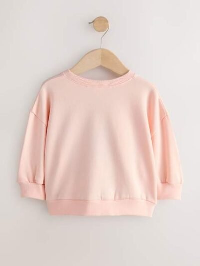 Light Pink Festive Friends Christmas Crew Neck Sweatshirt
