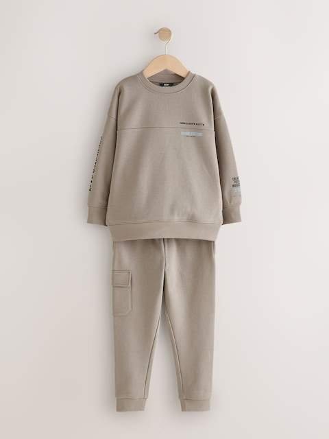 Stone Utility Crew Hoodie and Joggers Set