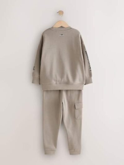 Stone Utility Crew Hoodie and Joggers Set