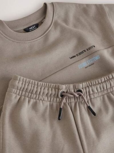 Stone Utility Crew Hoodie and Joggers Set