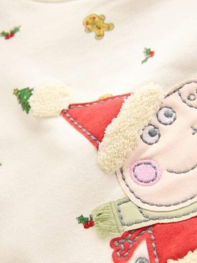 Cream/Red Christmas Peppa Pig Crew Sweatshirt & Leggings Set