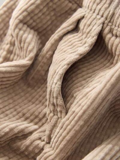 Stone Textured Corduroy Pull On Trousers