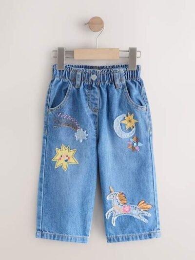 Denim Unicorn Embellished Jeans