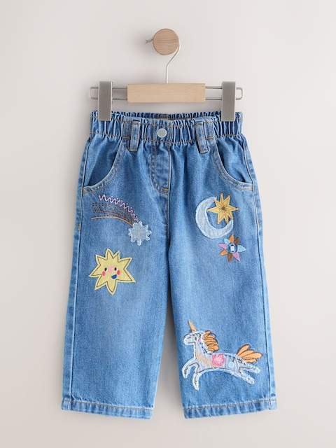 Denim Unicorn Embellished Jeans