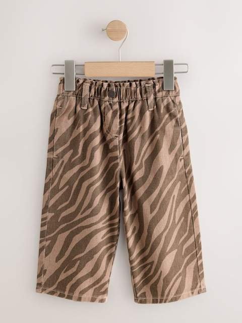 Zebra Print Wide Leg Jeans