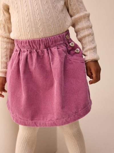 Pink Cord Skirt
