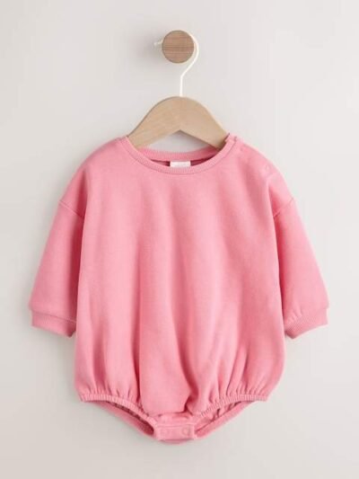 Cream/Pink Rabbit Baby Dungaree and Bodysuit Two Piece Set