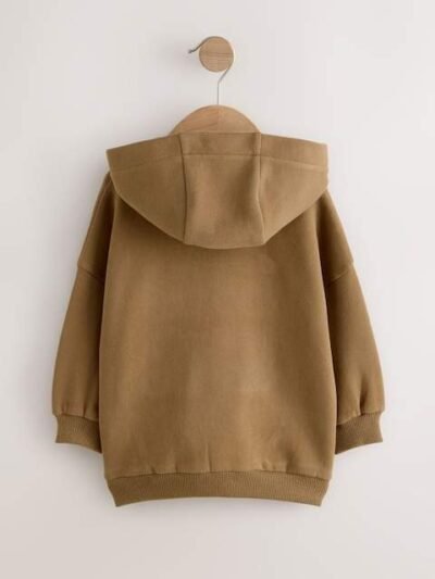 Rust Brown Long Sleeve Printed Hoodie