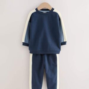 Blue Colourblock Single Sweatshirt and Joggers Set