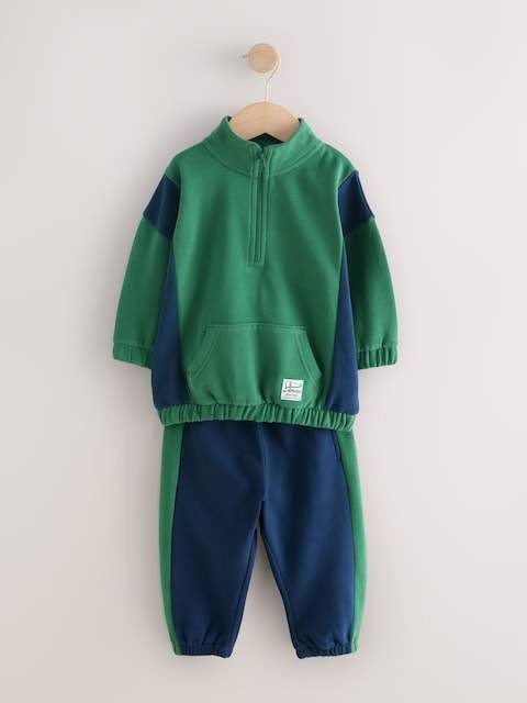 Green Half Zip Top and Joggers Set