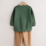 Green/ Brown Dog Single Sweatshirt and Joggers Set