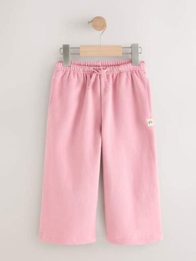 Pink/Burgundy/Oatmeal Wide Leg Joggers 3 Pack