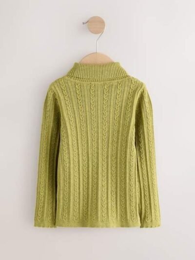 Green Roll Neck Jumper