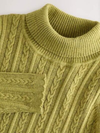 Green Roll Neck Jumper