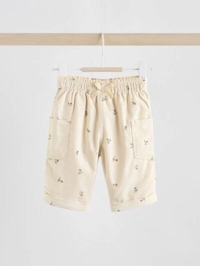 Sage Green/Ditsy Baby Cord Trousers 2 Pack