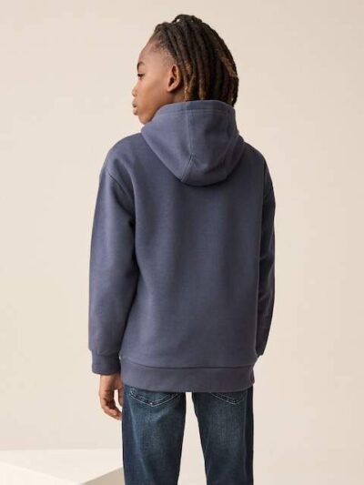 Navy Neon Car Older Boys Graphic Print Hoodie