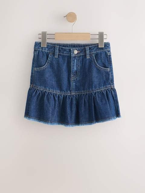Denim Dark Wash Cotton Skirt