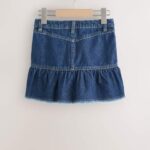Denim Dark Wash Cotton Skirt