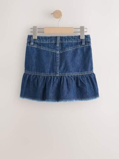 Denim Dark Wash Cotton Skirt