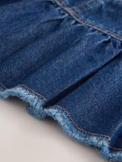 Denim Dark Wash Cotton Skirt