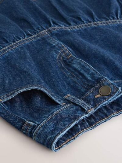 Denim Dark Wash Cotton Skirt