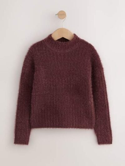 Chocolate Brown Fluffy Jumper