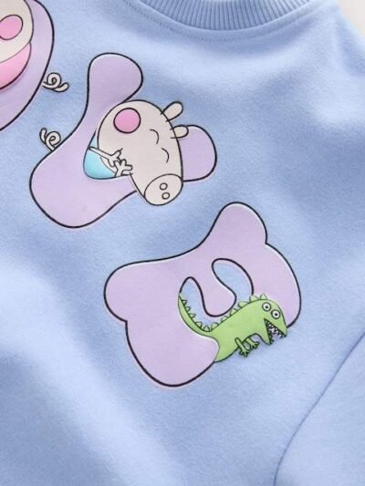 Blue Peppa Pig & Evie Crew Neck Sweatshirt