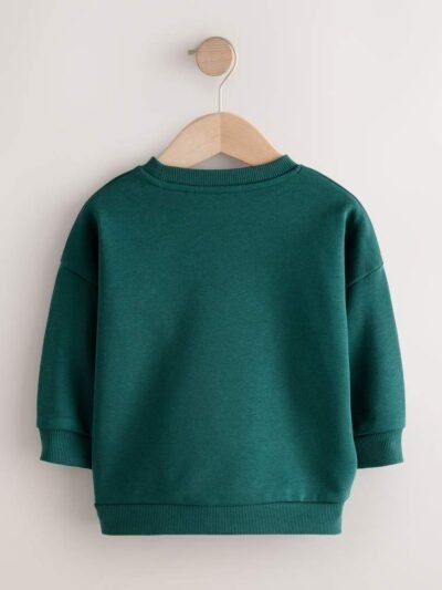 Green Tiger Print All-Over Print Crew Neck Sweatshirt