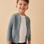 Blue Zip Through Cardigan