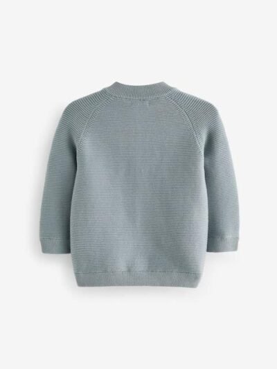 Blue Zip Through Cardigan