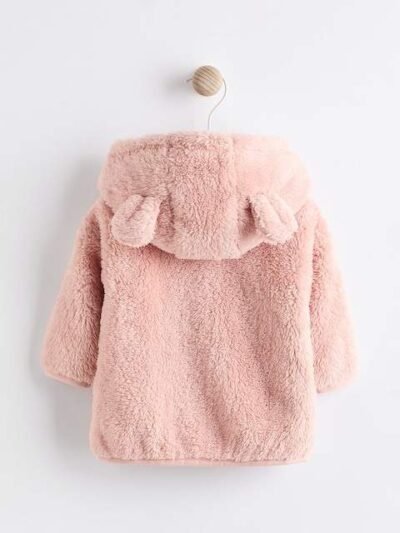 Pink Fleece Baby Hooded Jacket