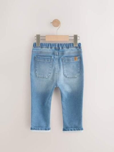 Mid Wash Denim Super Soft Pull-On Jeans With Stretch