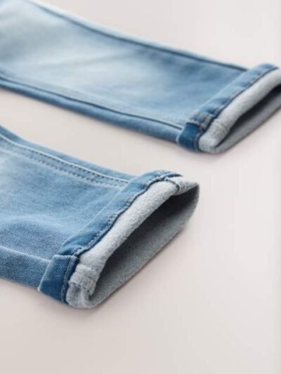 Mid Wash Denim Super Soft Pull-On Jeans With Stretch