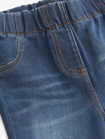 Mid Blue Denim 1 Pack Elasticated Waist Jeggings