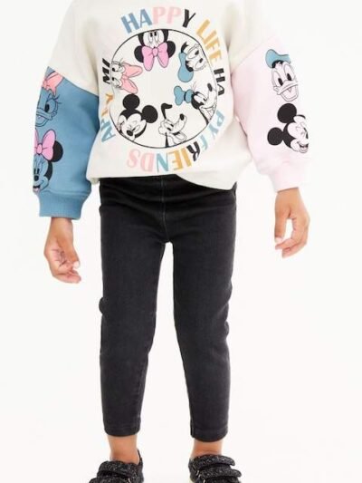 Black Denim 1 Pack Elasticated Waist Jeggings