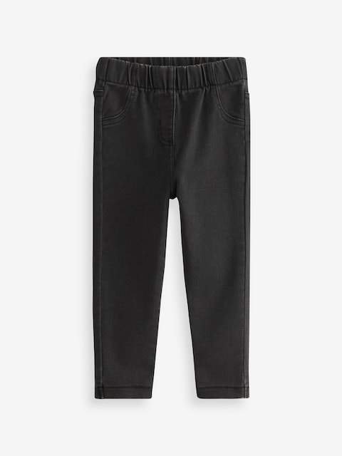 Black Denim 1 Pack Elasticated Waist Jeggings