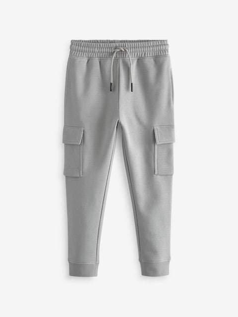Grey Slim Fit Cargo Rich Joggers