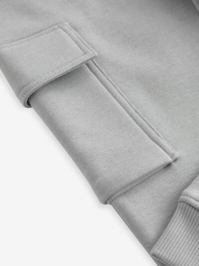 Grey Slim Fit Cargo Rich Joggers