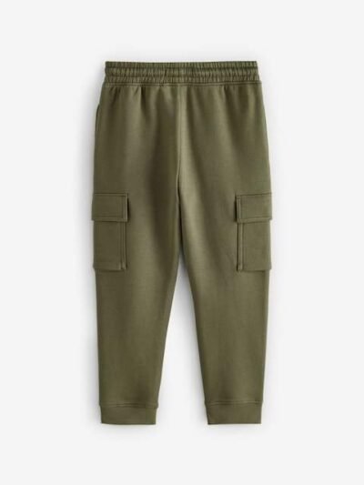 Khaki Green Slim Fit Cargo Rich Joggers
